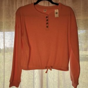 Girls Long sleeve shirt. Old Navy. Burnt Orange. Girls size XL. New with Tags.